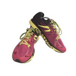 Newton Women's size 9.5 Pink Yellow Lightweight Mesh Sneakers Running Shoes
